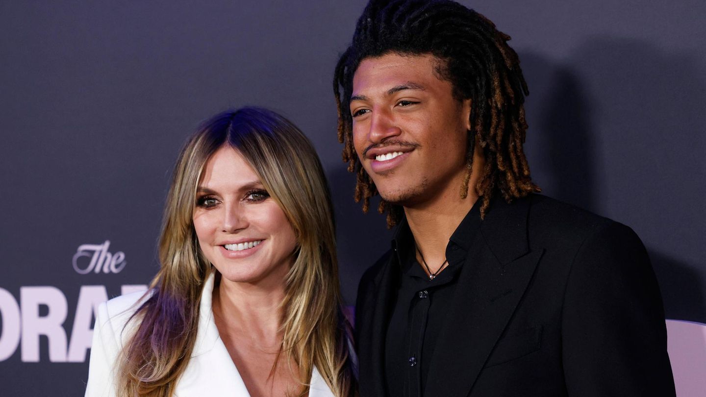 Leute von heute : Heidi Klum zeigt sich mit Sohn Henry in New York