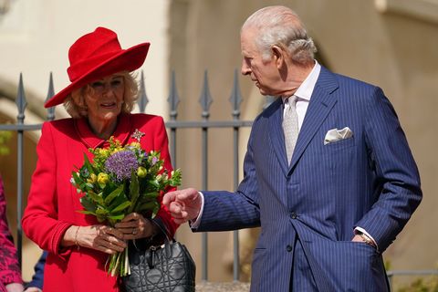 König Charles III. und Königin Camilla nehmen am Ostergottesdienst teil. Foto: Alberto Pezzali/Pool AP/AP/dpa