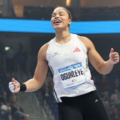 Kugelstoß-Olympiasiegerin Yemisi Ogunleye hat geheiratet. (Archivbild) Foto: Andreas Gora/dpa
