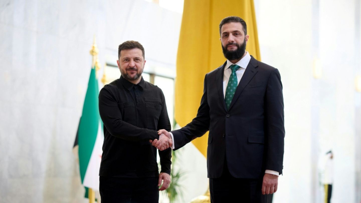 Selenskyj (l.) und al-Scharaa