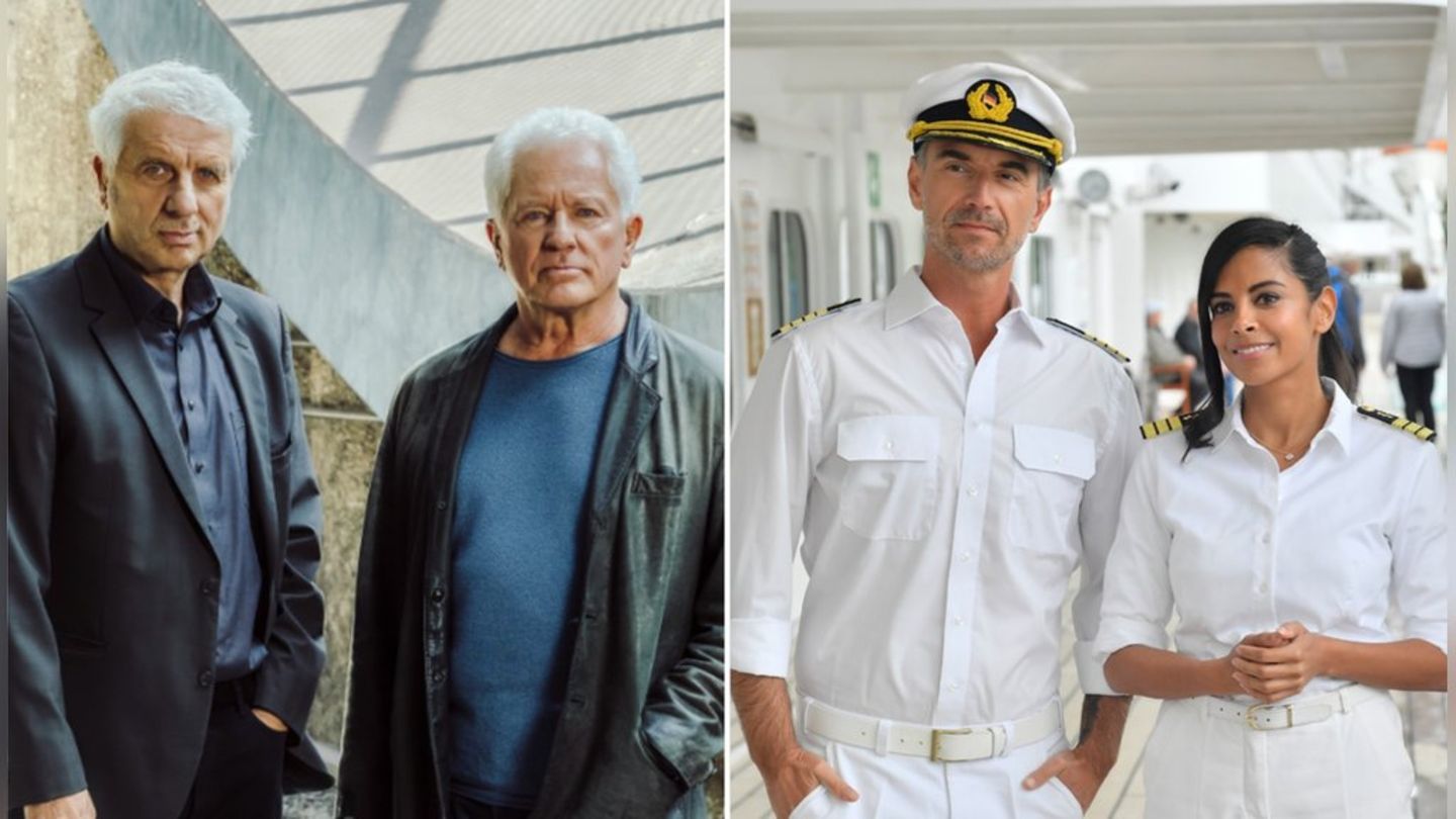 Eine Fotomontage zeigt jeweils zwei Szenen aus dem „Tatort“ und dem „Traumschiff“