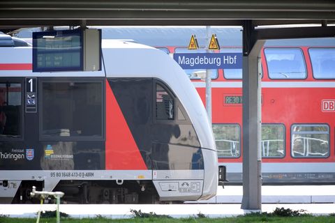 Am Magdeburger Hauptbahnhof warteten die Bundespolizisten auf den Angreifer. (Symbolbild) Foto: Soeren Stache/dpa-Zentralbild/ZB