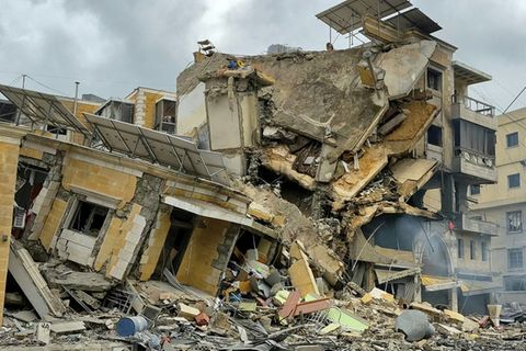 Schäden nach israelischen Angriffen im Südlibanon