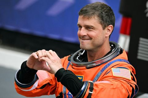 Nasa-Astronaut Reid Wiseman vor dem Start der Artemis-2-Mission