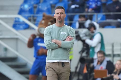 Christian Eichner wird den KSC einem Bericht zufolge vorzeitig verlassen. (Archivbild) Foto: Marc Schüler/dpa