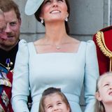 Pronzessin Kate und Charlotte bei der Geburtstagsparade für die Queen 2018
