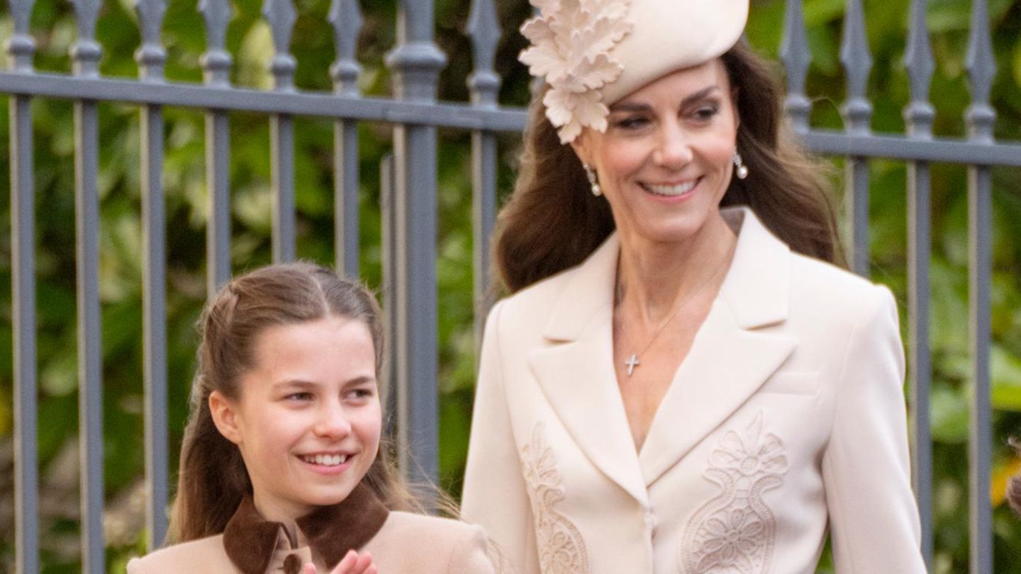 Prinzessin Kate und Tochter Charlotte nach dem Ostergottesdienst 2026