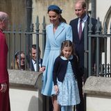 Prinzessin Kate und Prinzesin Charlotte im hellblauen Partnerlook