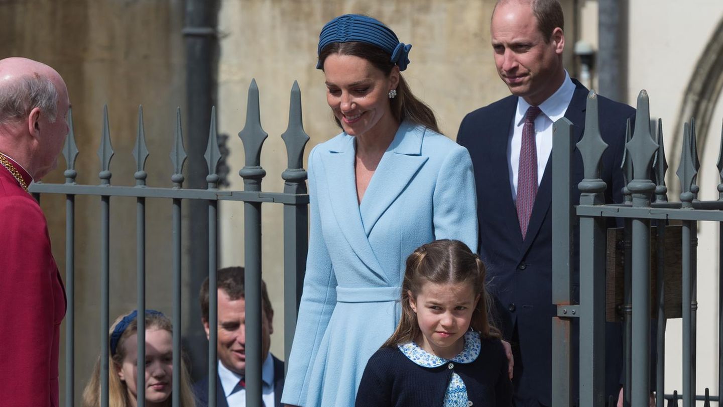 Prinzessin Kate und Prinzesin Charlotte im hellblauen Partnerlook