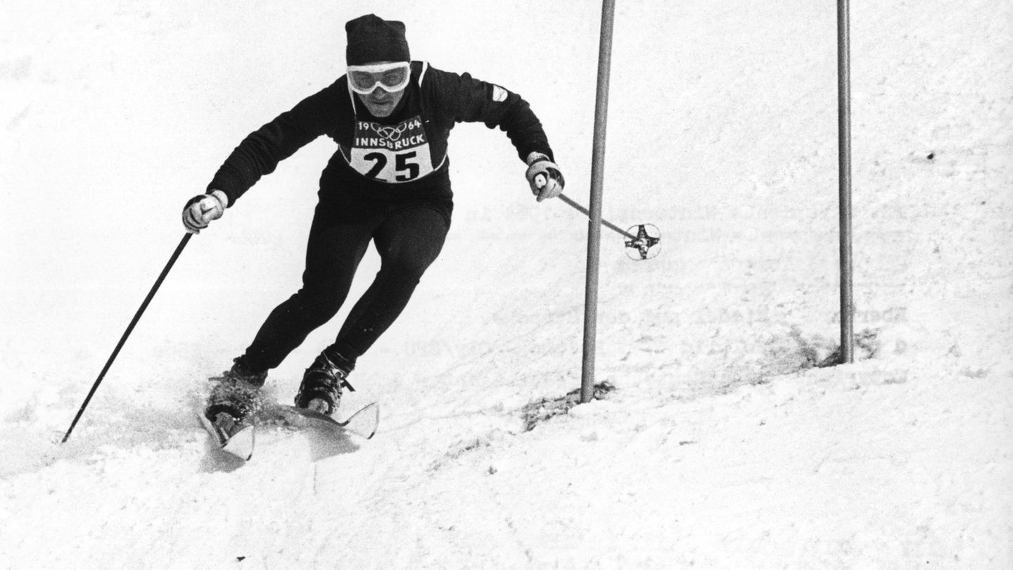 Eberhard Riedel bei den Olympischen Spielen 1964 in Innsbruck. (Archivbild) Foto: picture-alliance / dpa