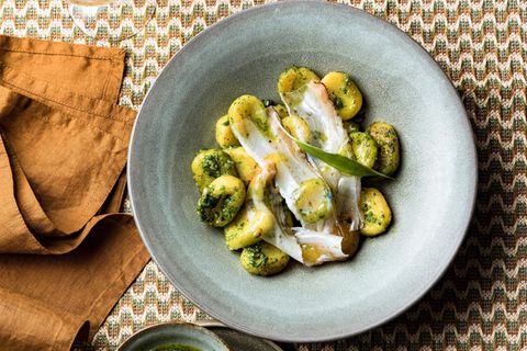 Gnocchi mit Bärlauchpesto und Lardo