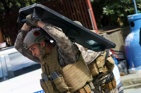 Spezialeinheiten der türkischen Polizei in Istanbul