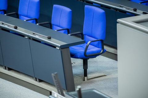 Kanzlerstuhl im Deutschen Bundestag