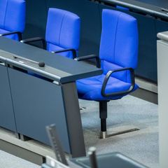 Kanzlerstuhl im Deutschen Bundestag