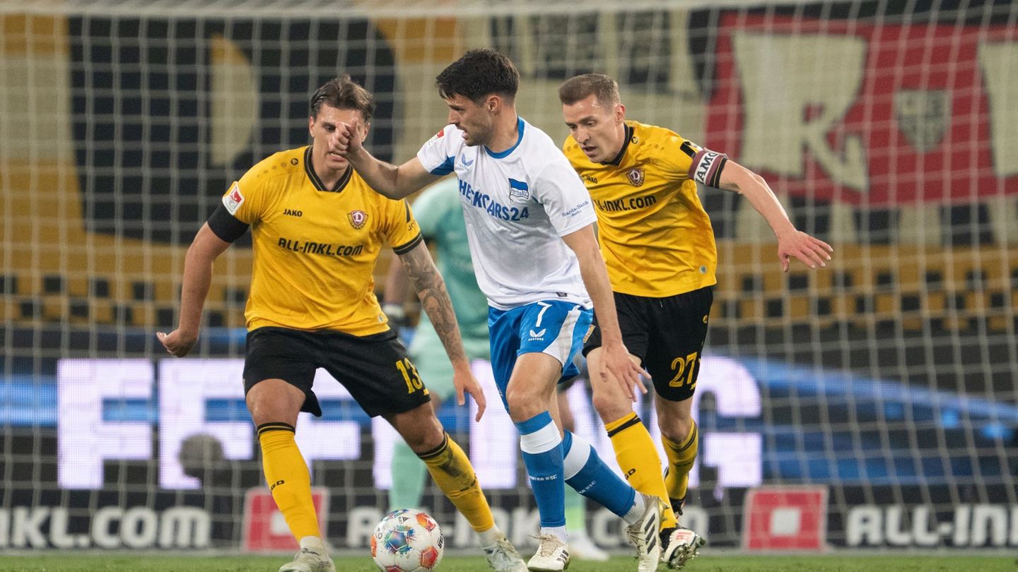 Josip Brekalo (M) fehlt Hertha in den kommenden zwei Spielen. (Archivbild) Foto: Sebastian Kahnert/dpa