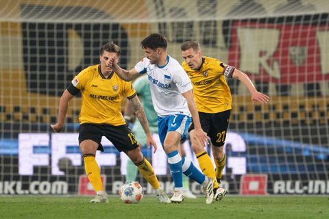 Josip Brekalo (M) fehlt Hertha in den kommenden zwei Spielen. (Archivbild) Foto: Sebastian Kahnert/dpa