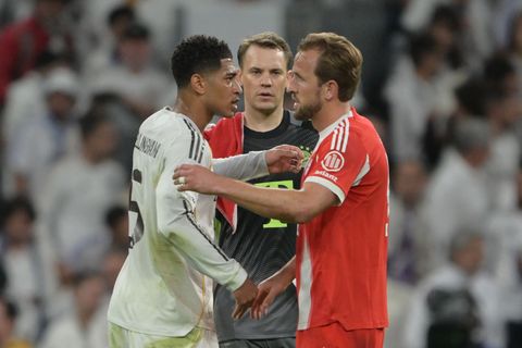 Manuel Neuer (M) und Harry Kane (r) zählten zu den Garanten des Bayern-Sieges in Madrid. Foto: Peter Kneffel/dpa
