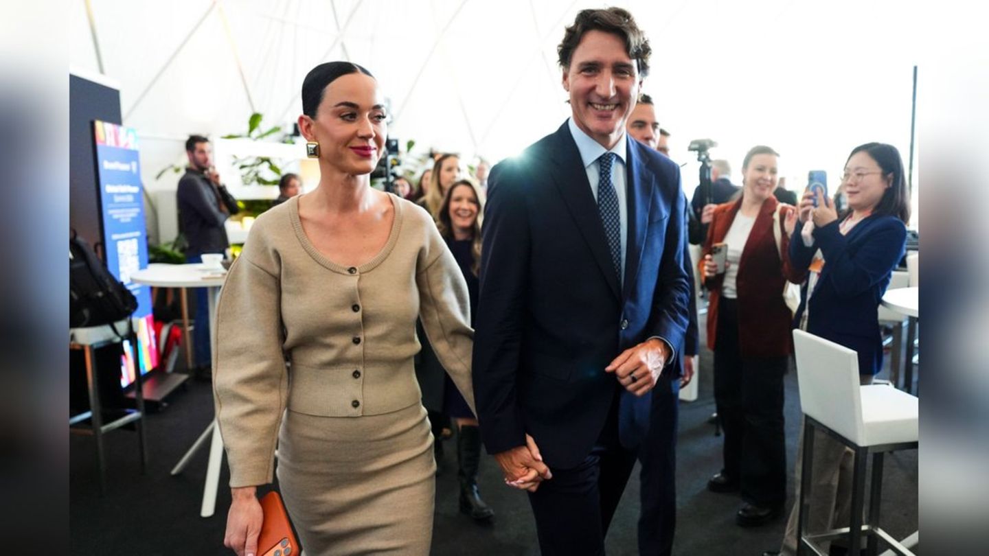 Katy Perry und Justin Trudeau im Januar 2026 beim Weltwirtschaftsforum im schweizerischen Davos.