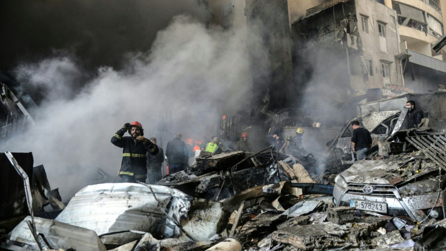 Trümmer nach einem israelischen Angriff auf ein Viertel in Beirut