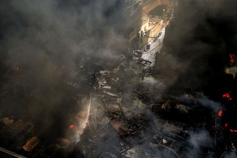 Bei israelischen Luftangriffen im Libanon sind nach libanesischen Angaben mehr als 100 Menschen getötet worden. Foto: Marwan Naa