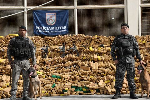 Fast 50 Tonnen Marihuana hat die Polizei in der brasilianischen Millionenmetropole Rio de Janeiro sichergestellt. Foto: -/ASCOM