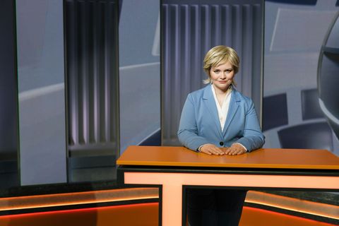 Autorin und Darstellerin Caro Worbs im "ZDF Magazin vor Ort". Foto: Lennart Speer/ZDF/dpa