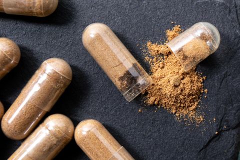 Withania somnifera, bekannt als Ashwagandha, wird in Europa häufig in Form von Kapseln verkauft