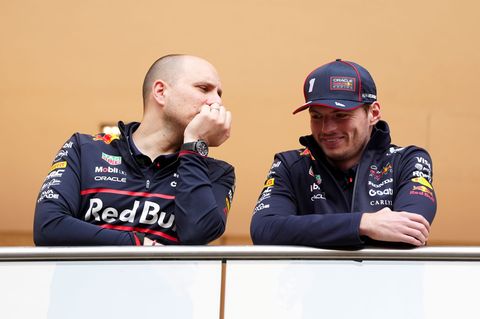 Gianpiero Lambiase (l) wird Red Bull und Max Verstappen verlassen. (Archivbild) Foto: David Davies/PA Wire/dpa