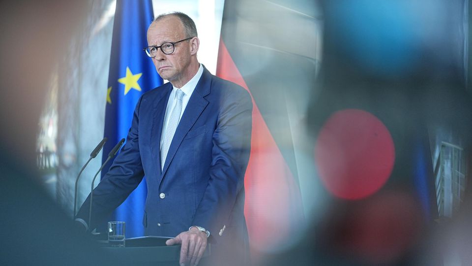 Bundeskanzler Friedrich Merz hielt am Donnerstag eine Pressekonferenz im Bundeskanzleramt ab