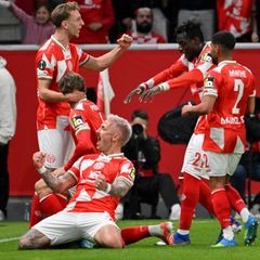 Der FSV Mainz 05 bejubelte in der ersten Hälfte zwei Traumtore. Foto: Torsten Silz/dpa