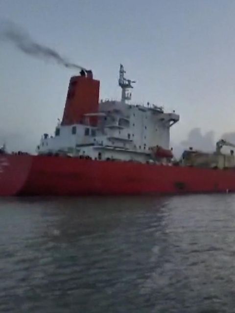 Ein Schiff auf der Straße von Hormus