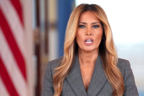US-First-Lady Melania Trump bei ihrem Auftritt im Weißen Haus.