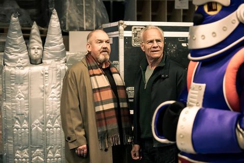 "Tatort: Showtime": Freddy Schenk (Dietmar Bär, l.) und Max Ballauf (Klaus J. Behrendt) suchen auf dem Studiogelände nach dem