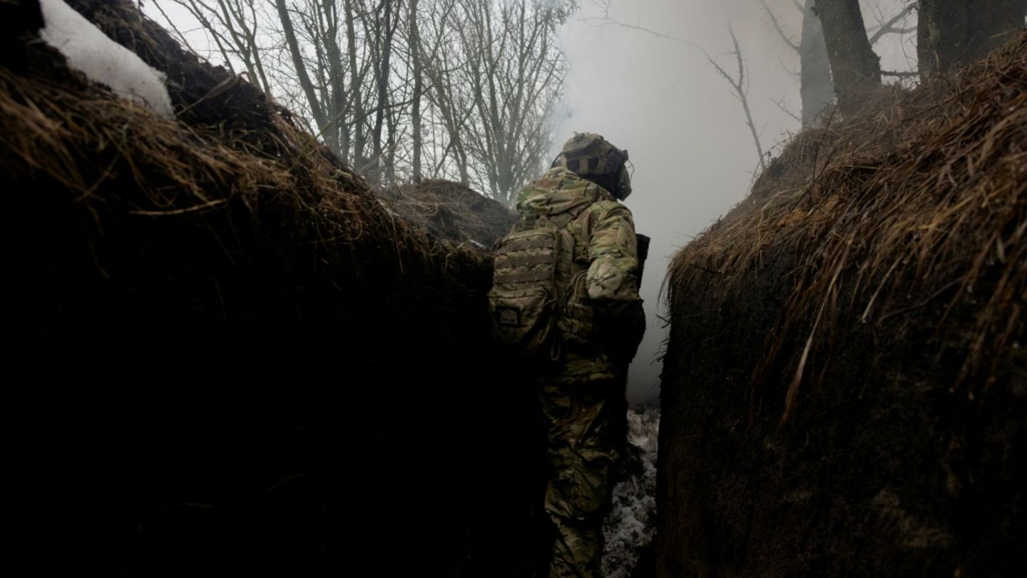 Ukrainischer Soldat in der Region Saporischschja
