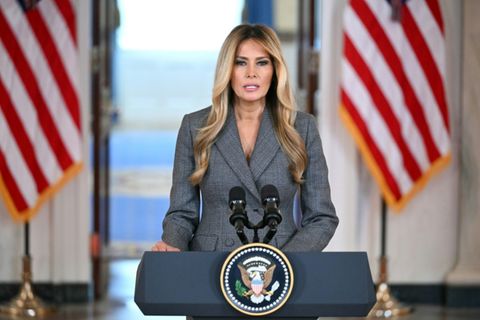 First Lady Melania Trump bei ihrem Auftritt