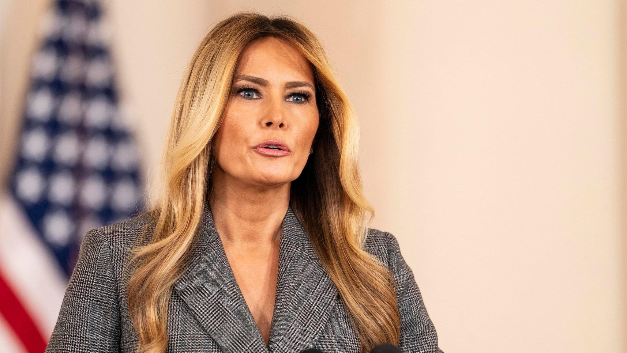 Tritt selten vor die Mikros im Weißen Haus: First Lady Melania Trump