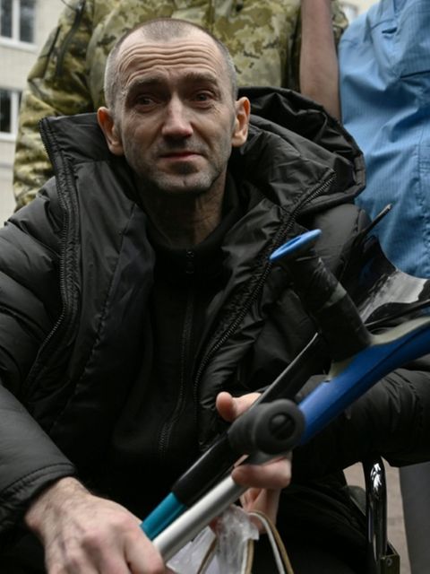 Von Russland freigelassener ukrainischer Kriegsgefangener