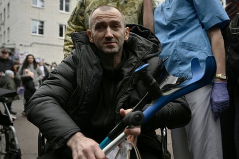 Von Russland freigelassener ukrainischer Kriegsgefangener