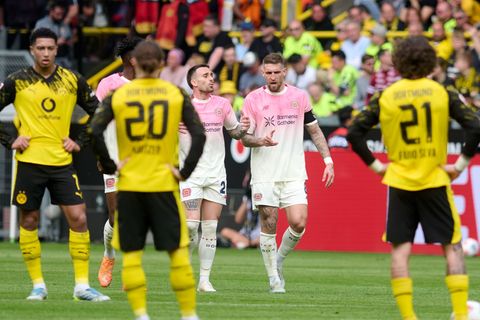 Andrich nach seinem Siegtreffer. Foto: Bernd Thissen/dpa