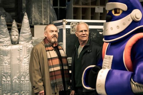 "Tatort: Showtime": Freddy Schenk (Dietmar Bär, l.) und Max Ballauf (Klaus J. Behrendt) suchen auf dem Studiogelände nach dem