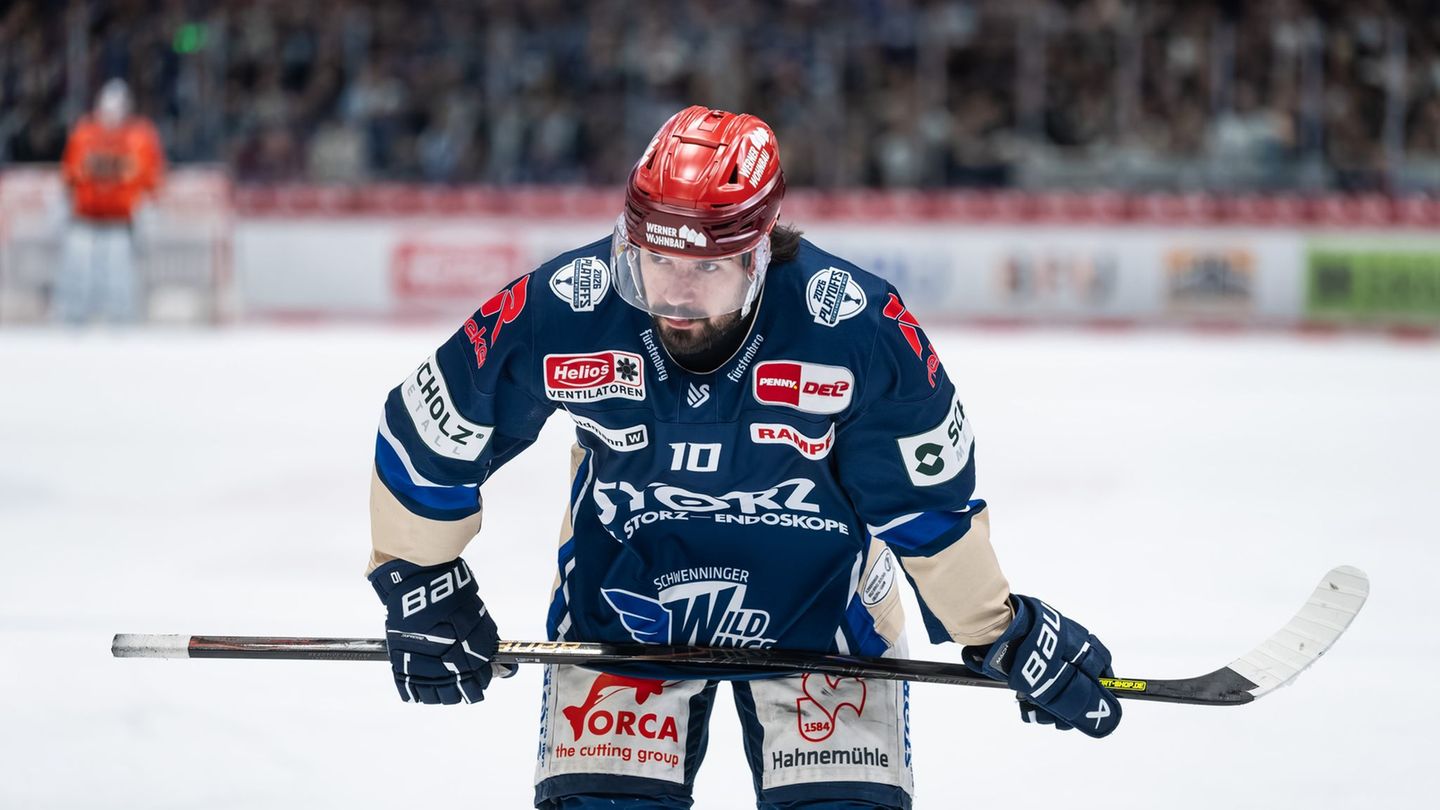 Mirko Höfflin bleibt bei den Wild Wings. (Archivbild) Foto: Silas Stein/dpa