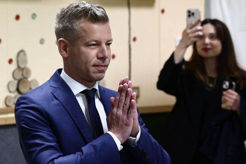 Peter Magyar bei der Wahl in Ungarn