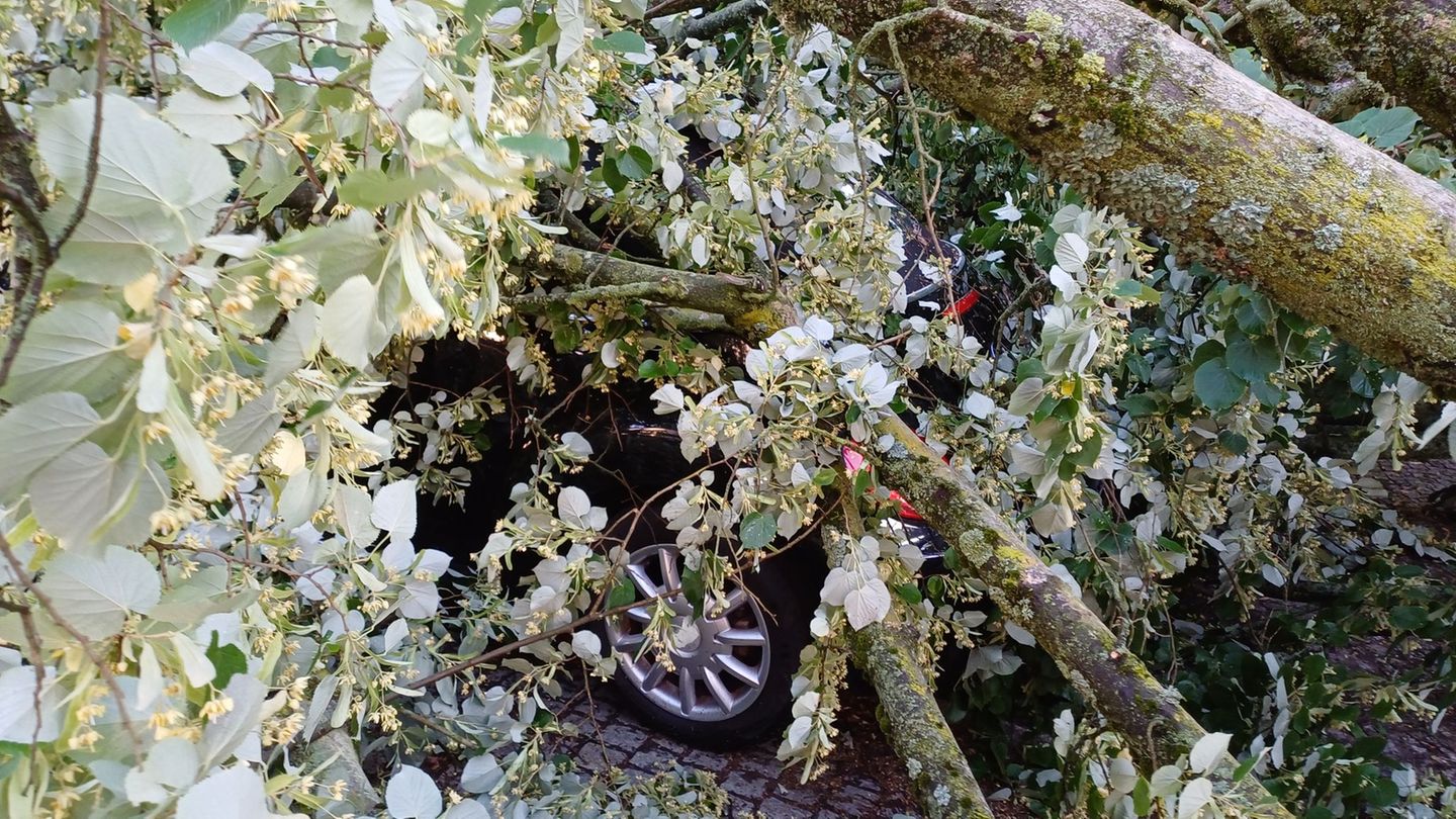 Kfz-Unwetter-Bilanz: Unwetter richten weniger Schäden an Autos in Thüringen an
