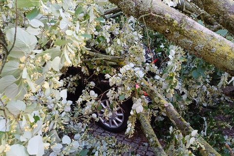 Sturm, Hagel und Blitz richteten vergangenes Jahr in Thüringen deutlich weniger Schäden an Autos an. (Archivbild) Foto: Wolfram