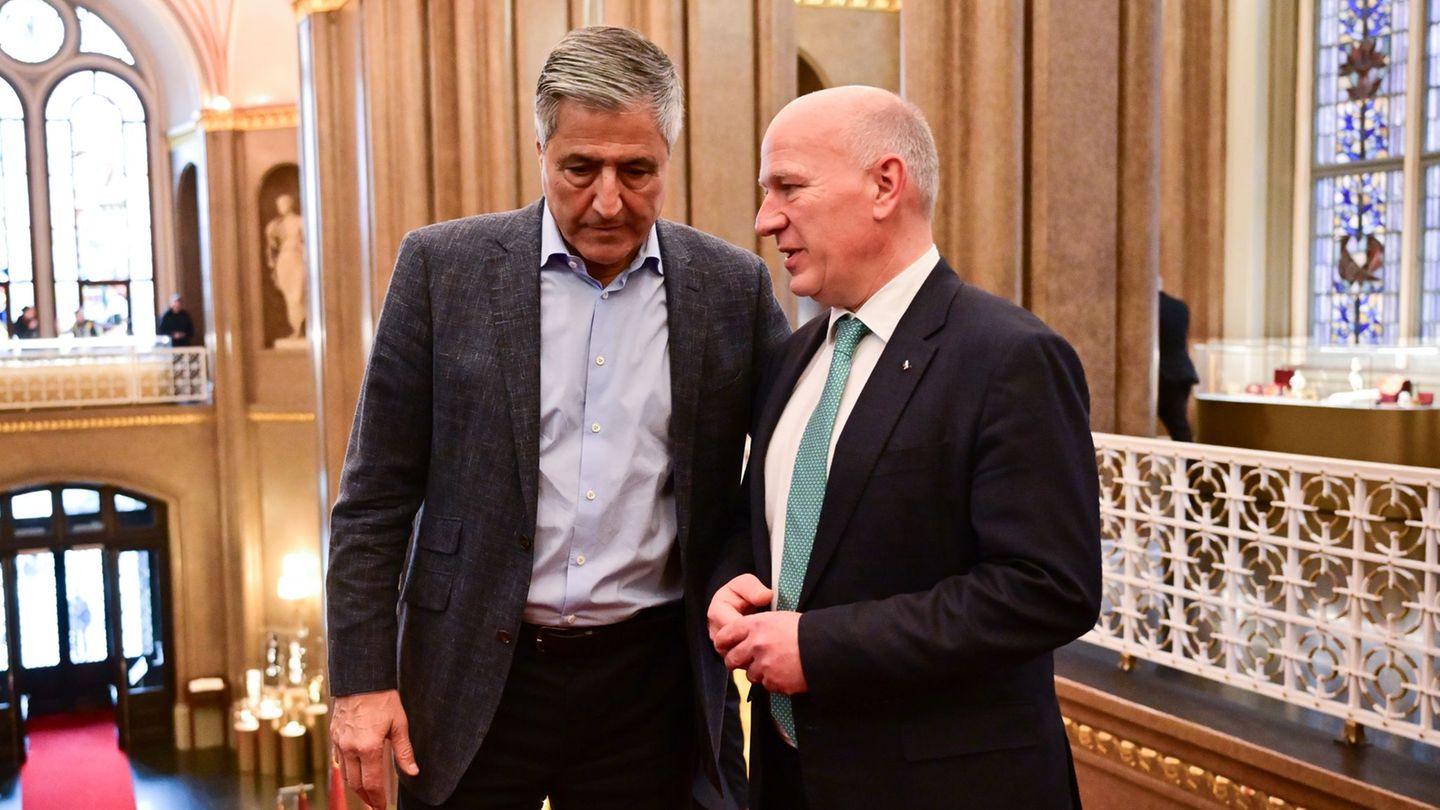 Kaweh Niroomand (l), Olympia-Beauftragter des Landes Berlin, und Kai Wegner (CDU) wollen Olympia nach Berlin holen. (Archivbild)