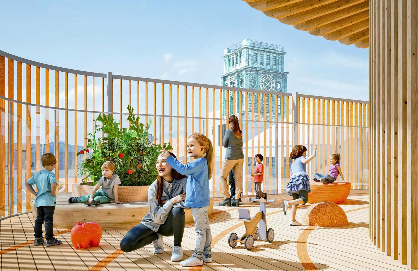 Terrasse der Kindertagesstätte
