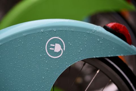 Symbol auf Mietelektrofahrrad