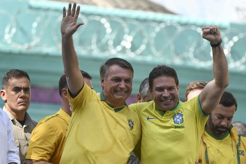 Ramagem (r.) mit Bolsonaro