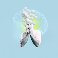 Illustration aus Gehirn, Wahn und Antibiotikum