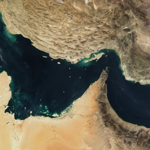 Satellitenaufnahme der Straße von Hormus